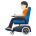 🧑🏻‍🦼 person in motorized wheelchair: light skin tone display on JoyPixels